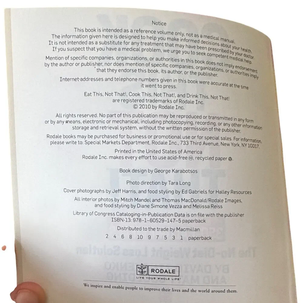Cookbook: Easy & Awesome 350-Calorie Meals. Cook this Not That 2010